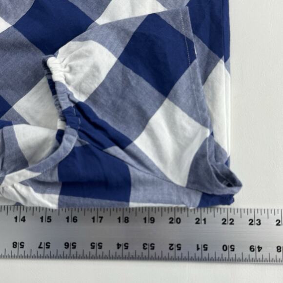 Southern Tide Isabel Checkered Off Shoulder Mini Dress Grace Blue/White Womens S - Picture 10 of 13